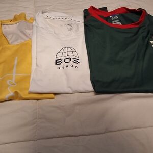 Puma White and Green milwaukee bucks And a yellow Large T Back Workout Shirt